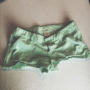 Mint green shorts