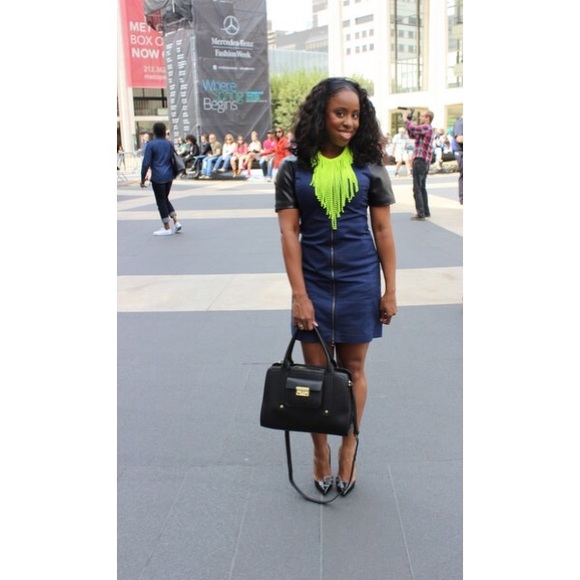 Phillip Lim for Target Navy Leather-Panel Dress - Picture 2 of 2