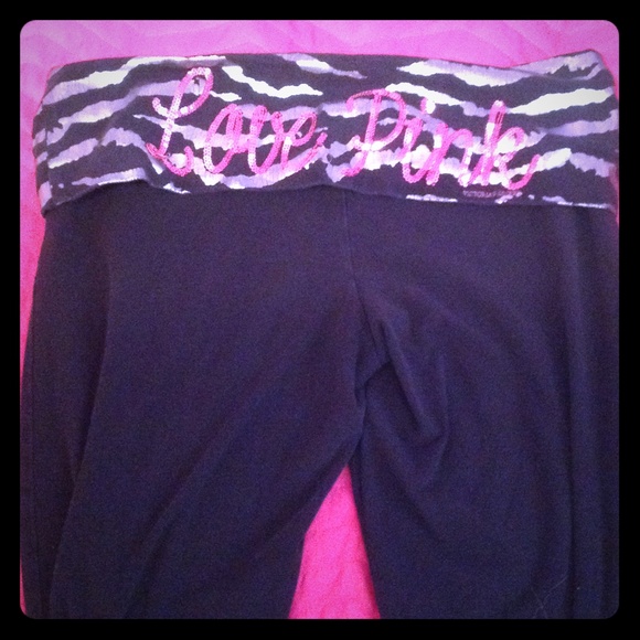 Pink, Victoria Secret yoga pants workout pants