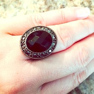 Ritzy Black Cocktail Ring