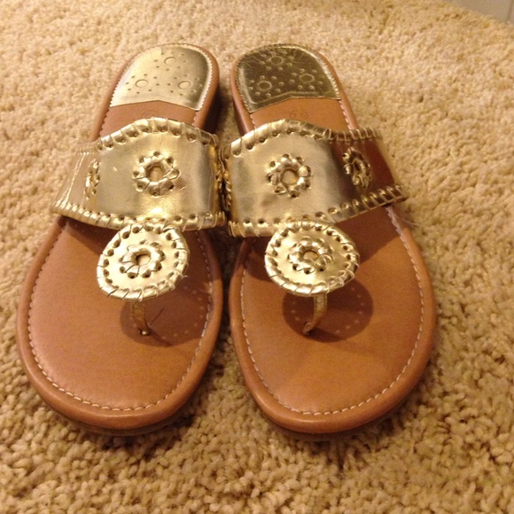 Gold palms sandals