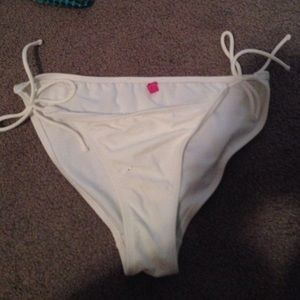 OP white bikini bottoms