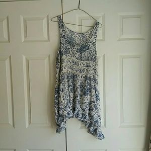 Free people  voile and lace trapeze slip dress