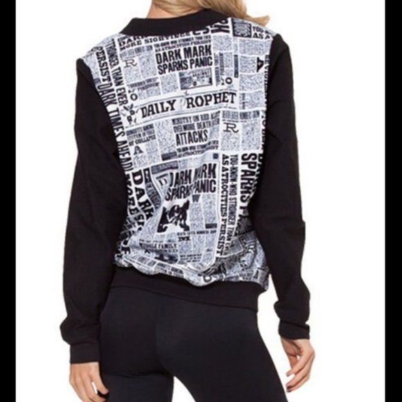 NWOT Harry Potter Daily Prophet Bomber Jacket