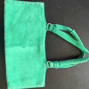 Banana republic cow split green purse