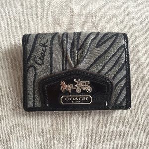 COACH Metallic Zebra Wallet