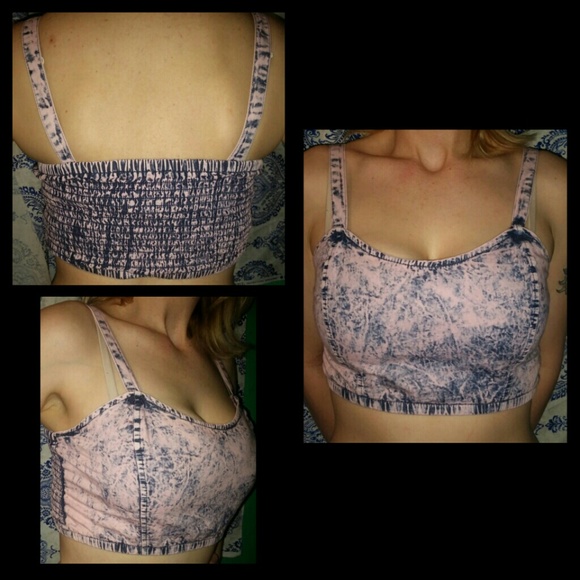 Acid washed bustier