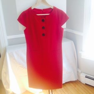 Red Ann Taylor linen dress. Work or dressy.