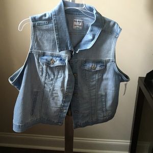 Old Navy Blue Jean Vest