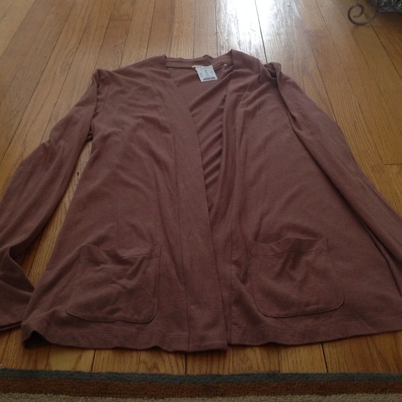 Brown J Crew cotton open sweater