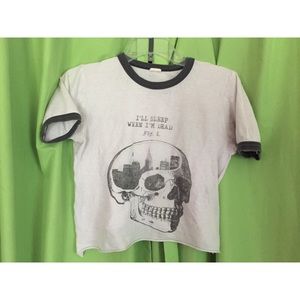 Brandy Melville I'll sleep when I'm dead crop top