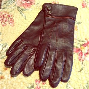 Brown leather gloves. Never worn
