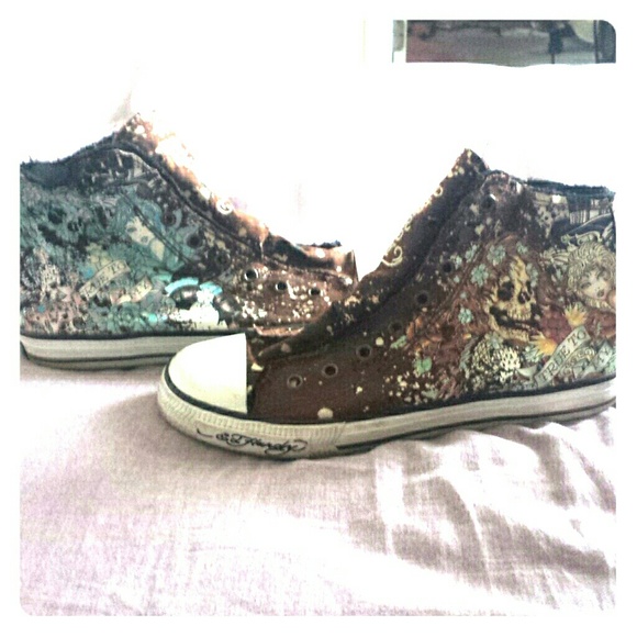 Ed Hardy shoes! ill trade or sell or best offer