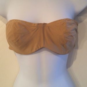 Beige strapless bra