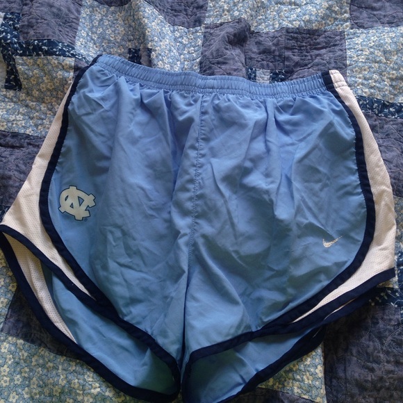UNC Nike running shorts