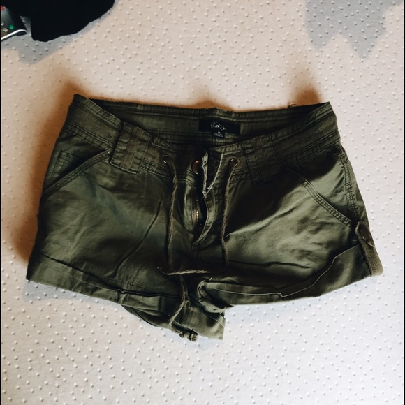 Army green shorts