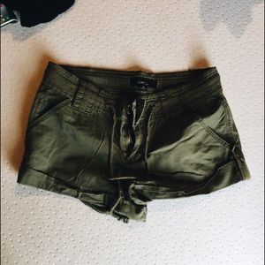 Army green shorts