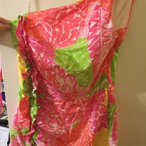 Lilly Pulitzer one shoulder dress
