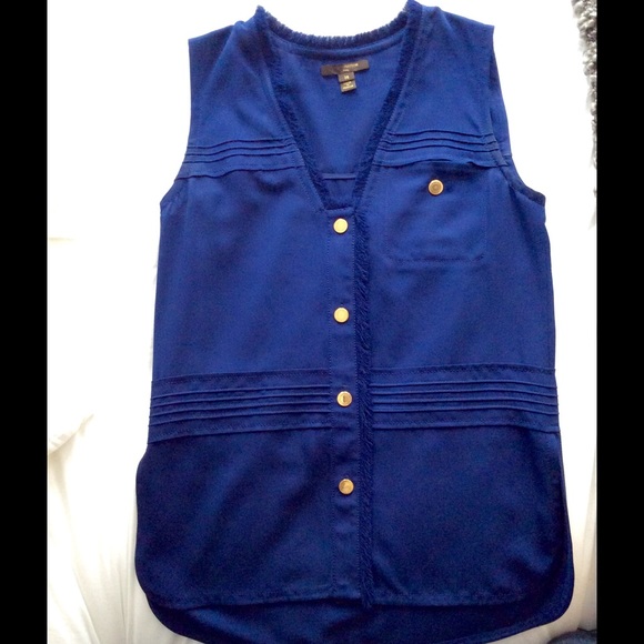 Louis Vuitton sleeveless deep blue blouse - Picture 4 of 4