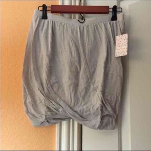NWT!! Free People Oatmeal Twisted Skirt! - Picture 2 of 3