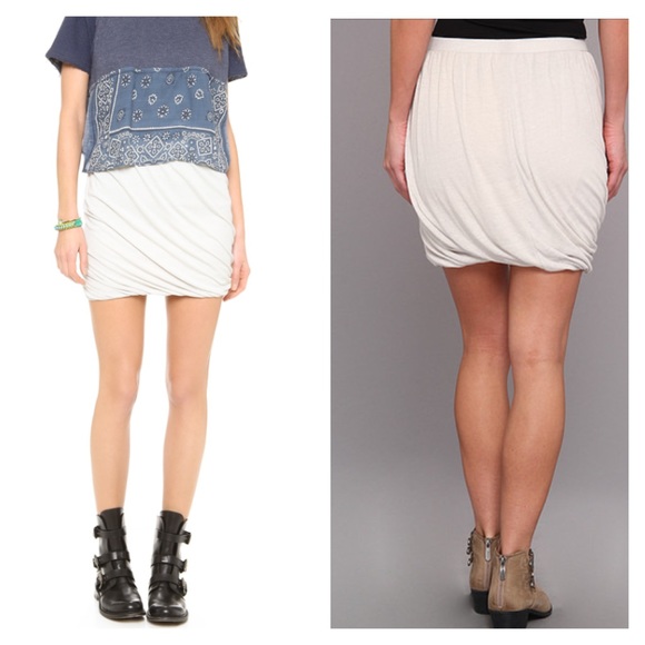 NWT!! Free People Oatmeal Twisted Skirt! - Picture 1 of 3