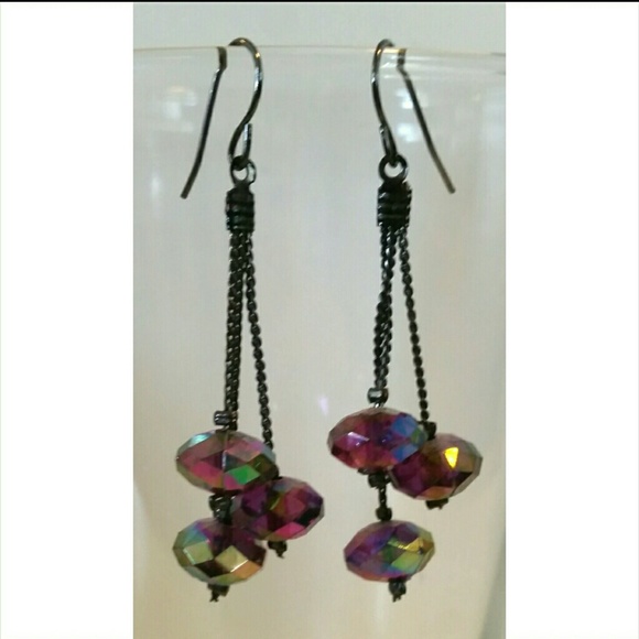 Purple Iridescent Earrings