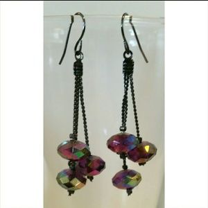 Purple Iridescent Earrings