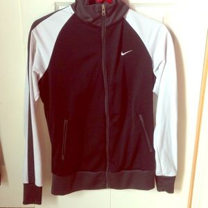 Black and white Nike track jacket