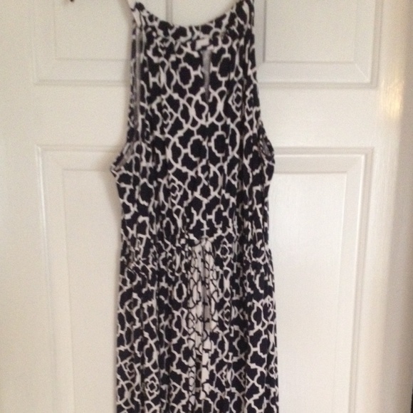 Navy and white dress
