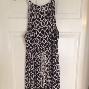 Navy and white dress