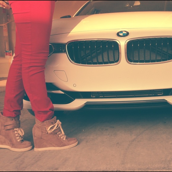 Suede sneaker wedges