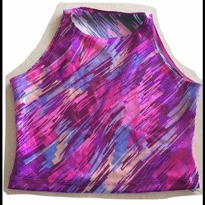 American Apparel Shiny Sleeveless Crop Top