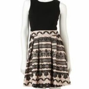 ELLE dress. Tan and Black with beautiful detail.