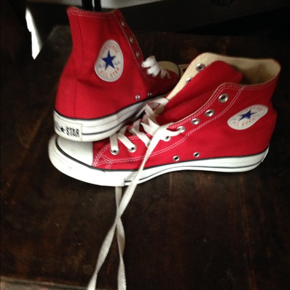 Red high top converse