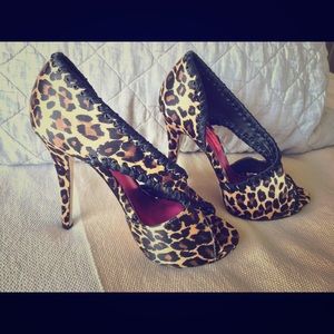 Betsey Johnson leopard stilettos