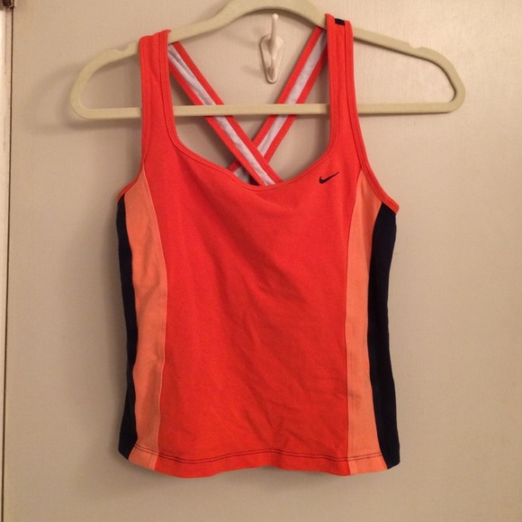 Orange Nike Women's workout tank top - size M