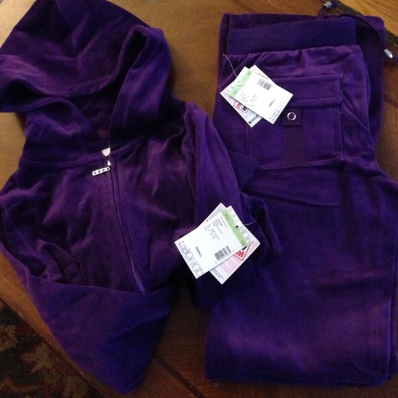 Purple velour set
