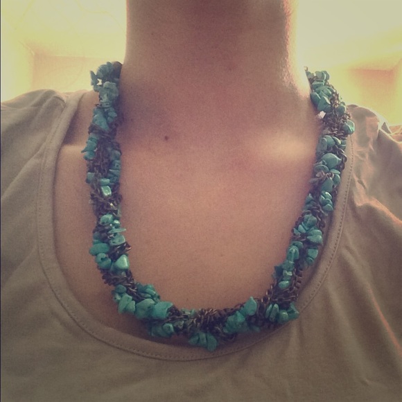 Faux turquoise necklace