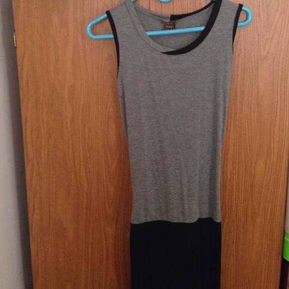 Gray and Black Long Dress