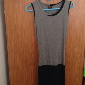 Gray and Black Long Dress