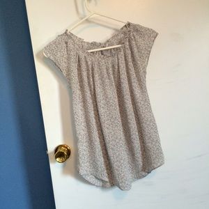 Grey Floral Sleeveless Top