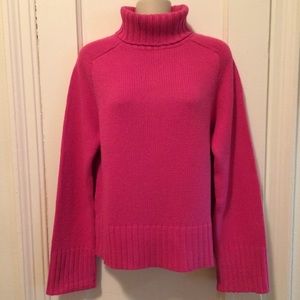 J. Crew pink wool blend turtleneck sweater