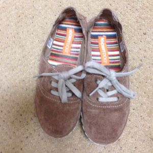 Brown corduroy Rocket Dog shoes.