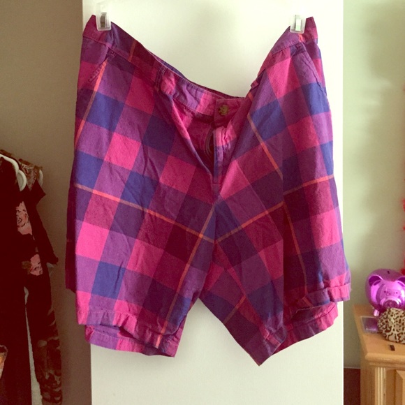 Plaid checkerboard shorts