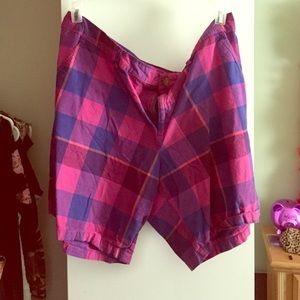 Plaid checkerboard shorts