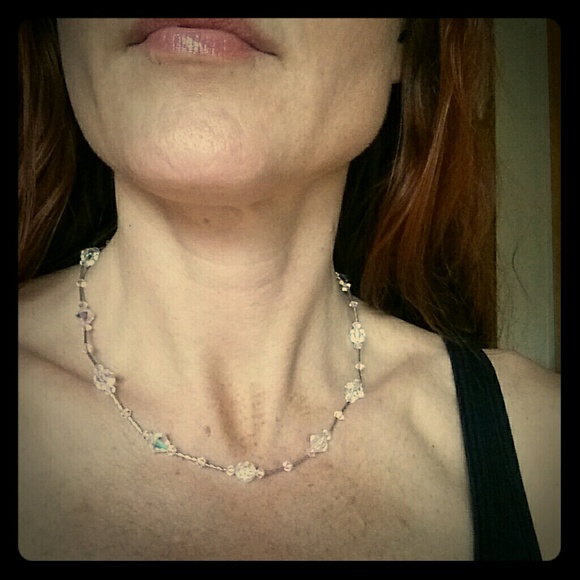 Aurora Borealis Crystal Glass Necklace