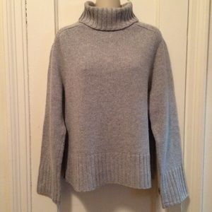 J. Crew grey wool blend turtleneck sweater