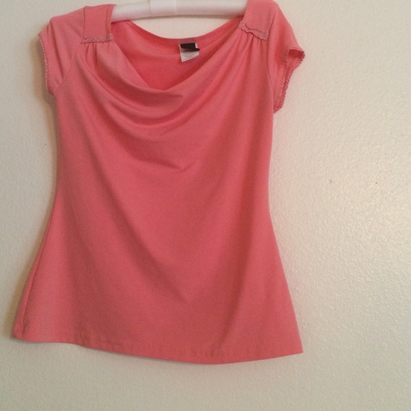 Wrapper blouse top peach small S