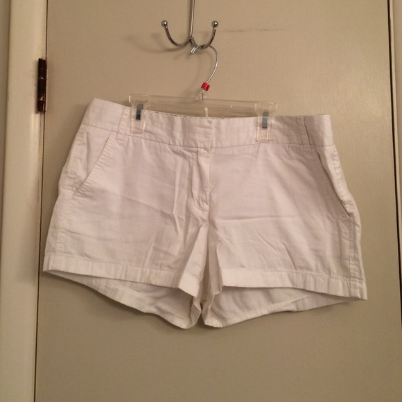 J. Crew size 10 white Chino shorts