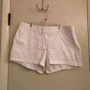 J. Crew size 10 white Chino shorts